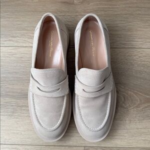 Gianvito Rossi Harris Suede Mousse Loafers size 38 $895 new